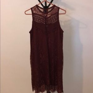 Maroon lace dress